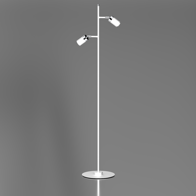 Lampa podłogowa Joker 2xGU10 Biały / Chrom Lampa podłogowa Joker 2xGU10 Biały / Chrom