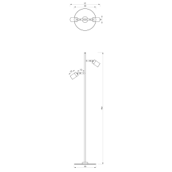 Lampa podłogowa Joker 2xGU10 Biały / Chrom Lampa podłogowa Joker 2xGU10 Biały / Chrom