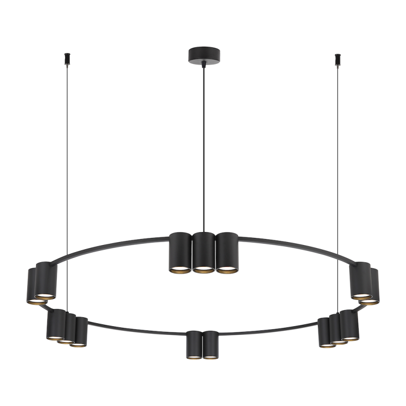 Lampa wisząca (koło) GENESIS BLACK 15xGU10 Lampa wisząca (koło) GENESIS BLACK 15xGU10
