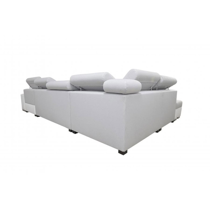 Диван кутовий у формі U Napoli VI з функцією сну та баром - Велюр, Amor Velvet 4311 + Екошкіра + Екошкіра Диван кутовий у формі U Napoli VI з функцією сну та баром - Велюр, Amor Velvet 4311 + Екошкіра + Екошкіра