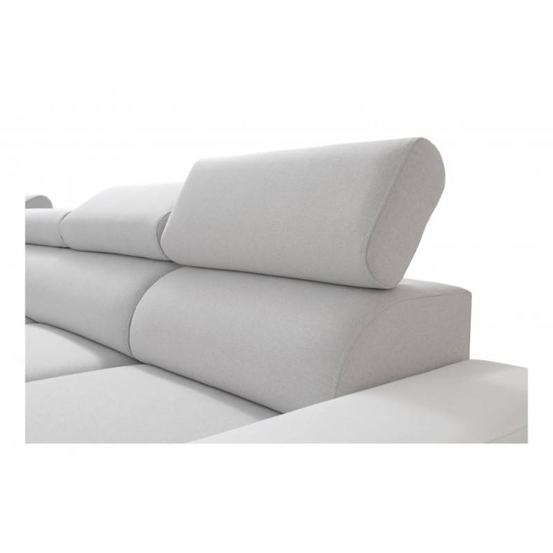 U-shaped corner sofa Napoli VIII with a sleeping function – Woven Fabric, Sawana 14 + Eco-leather + Eco-leather