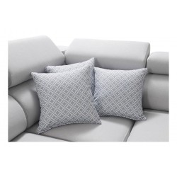 Sofá en forma de U Napoli VIII con función de dormir – Tela trenzada, Sawana 72 + Eco-cuero + Eco-cuero Sofá en forma de U Napoli VIII con función de dormir – Tela trenzada, Sawana 72 + Eco-cuero + Eco-cuero