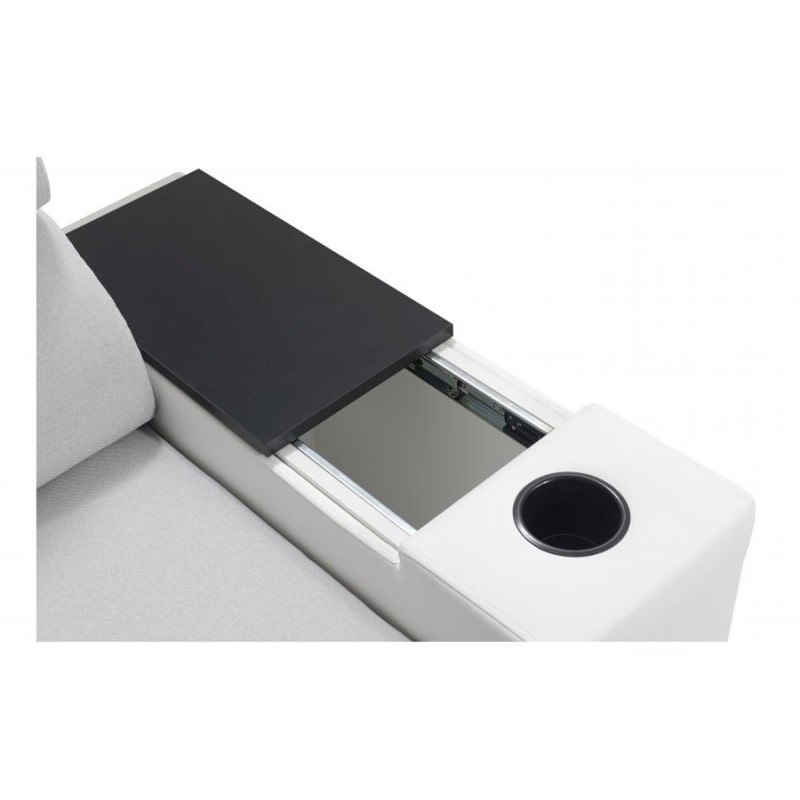 Napoli VIII U-shaped sectional sofa with a sleeping function – Weave, Sawana 72 + Eco-leather + Eco-leather