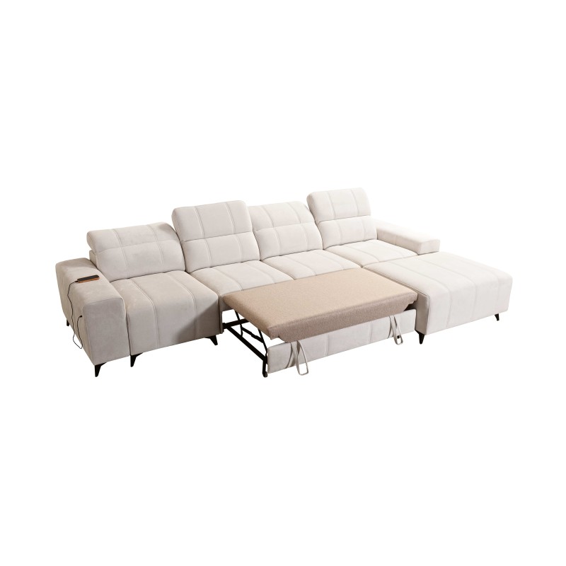 Ballagio XII corner sofa with a sleeping function upholstered in Plecionka, Spring 1102 Ballagio XII corner sofa with a sleeping function upholstered in Plecionka, Spring 1102