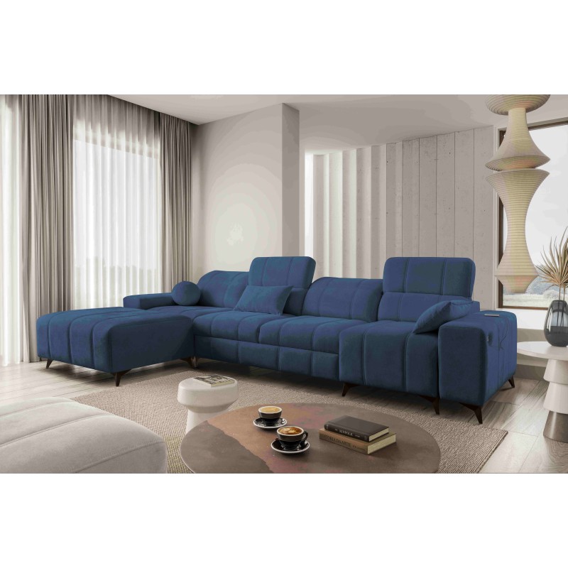 Ballagio XII corner sofa with a sleeping function upholstered in Woven Fabric, Spring 1118