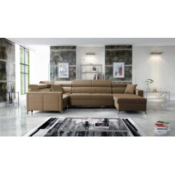 Oslo V Maxi U-förmiges Ecksofa mit Schlaffunktion | Elegantes und komfortables Möbelstück