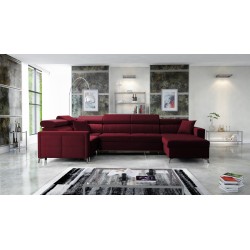 Oslo V Maxi U-förmiges Ecksofa mit Schlaffunktion | Elegantes und komfortables Möbelstück