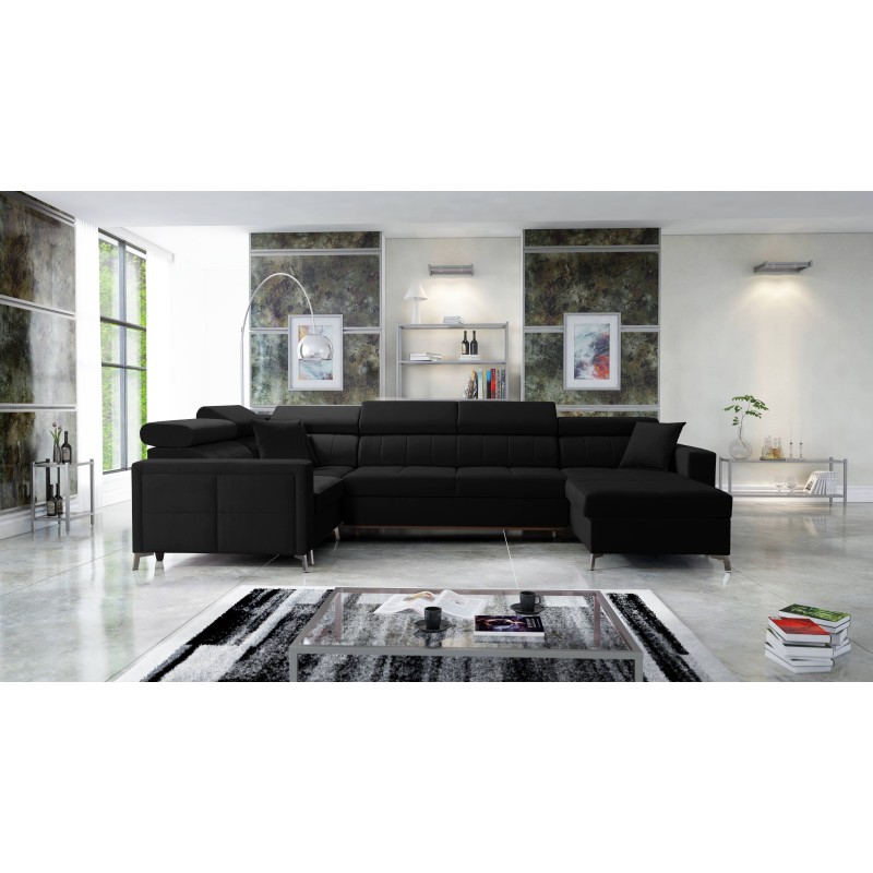 Sofá en forma de U Oslo V Maxi con función de cama | Mueble elegante y cómodo Sofá en forma de U Oslo V Maxi con función de cama | Mueble elegante y cómodo