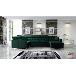 Oslo V Maxi U-förmiges Ecksofa mit Schlaffunktion | Elegantes und komfortables Möbelstück