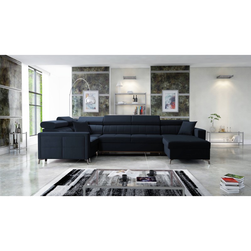 Oslo V Maxi U-förmiges Ecksofa mit Schlaffunktion | Elegantes und komfortables Möbelstück