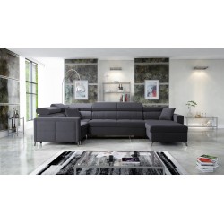 Oslo V Maxi U-förmiges Ecksofa mit Schlaffunktion | Elegantes und komfortables Möbelstück