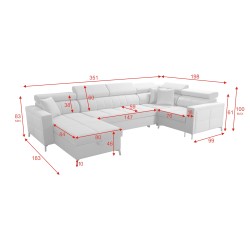 Oslo V Maxi U-förmiges Ecksofa mit Schlaffunktion | Elegantes und komfortables Möbelstück Oslo V Maxi U-förmiges Ecksofa mit Schlaffunktion | Elegantes und komfortables Möbelstück
