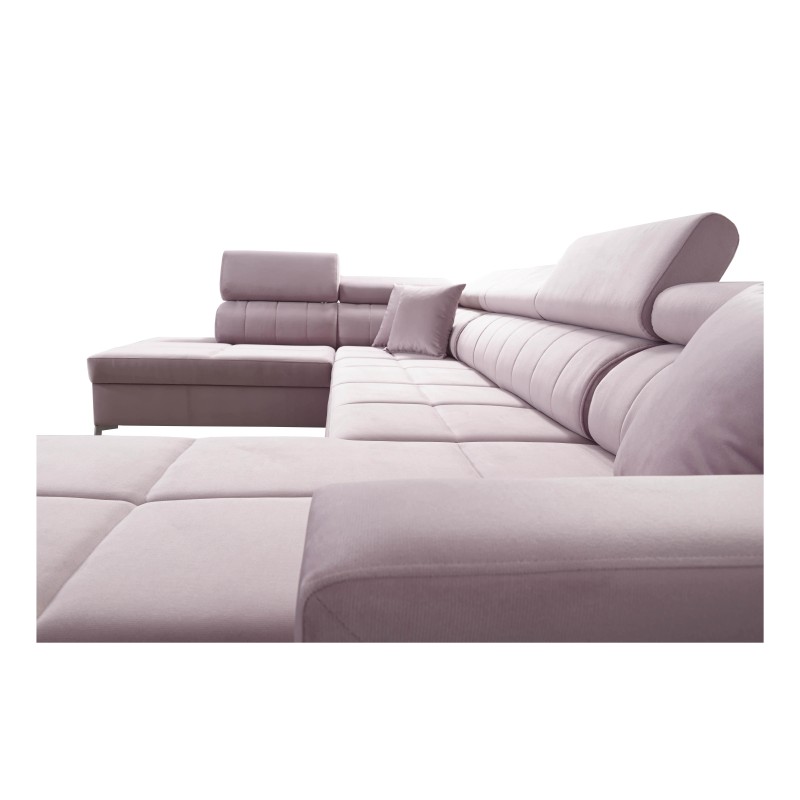 Sofá esquinero en forma de U Oslo VI con función de cama - Velvet, Jaguar 2185 Sofá esquinero en forma de U Oslo VI con función de cama - Velvet, Jaguar 2185
