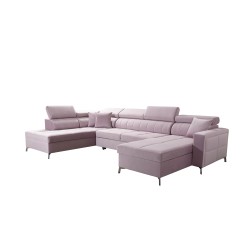 Sofá esquinero en forma de U Oslo VI con función de cama - Velvet, Jaguar 2185 Sofá esquinero en forma de U Oslo VI con función de cama - Velvet, Jaguar 2185