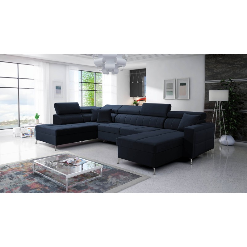 Narożnik w kształcie U Oslo VI z funkcją spania - Velvet, Jaguar 2186 Narożnik w kształcie U Oslo VI z funkcją spania - Velvet, Jaguar 2186
