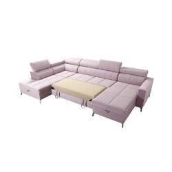 Sofá esquinero en forma de U Oslo VI con función de cama - Terciopelo, Jaguar 2191 Sofá esquinero en forma de U Oslo VI con función de cama - Terciopelo, Jaguar 2191