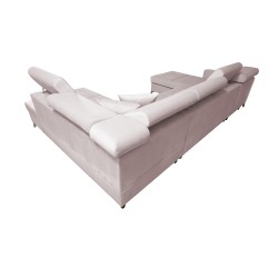 Sofá esquinero en forma de U Oslo VI con función de cama - Terciopelo, Jaguar 2181 Sofá esquinero en forma de U Oslo VI con función de cama - Terciopelo, Jaguar 2181