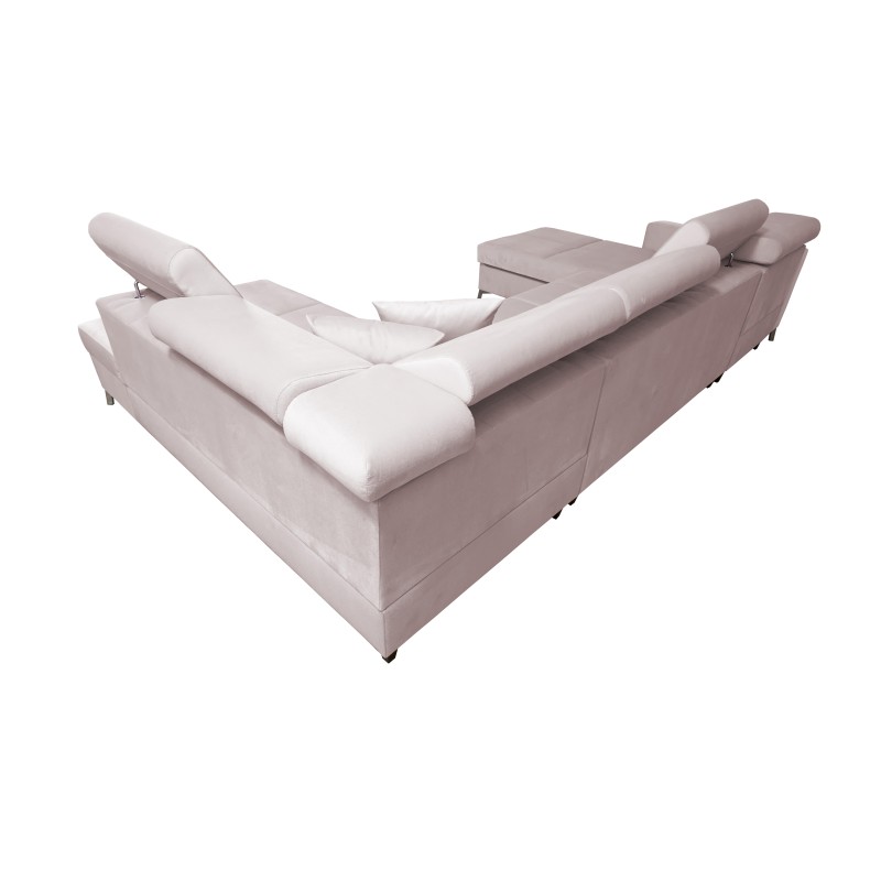 Sofá esquinero en forma de U Oslo VI con función de cama - Terciopelo, Jaguar 2191 Sofá esquinero en forma de U Oslo VI con función de cama - Terciopelo, Jaguar 2191