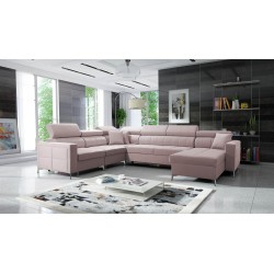 U-förmiges Sofa Oslo VII mit Schlaffunktion - Velvet, Jaguar 2170
