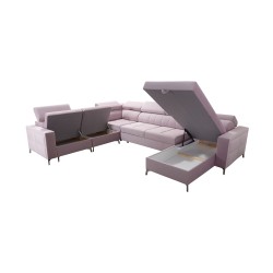 U-förmiges Sofa Oslo VII mit Schlaffunktion - Velvet, Jaguar 2167 U-förmiges Sofa Oslo VII mit Schlaffunktion - Velvet, Jaguar 2167
