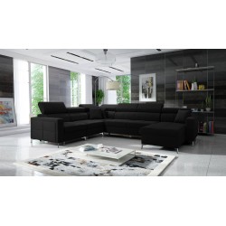 U-förmiges Sofa Oslo VII mit Schlaffunktion - Velvet, Jaguar 2183