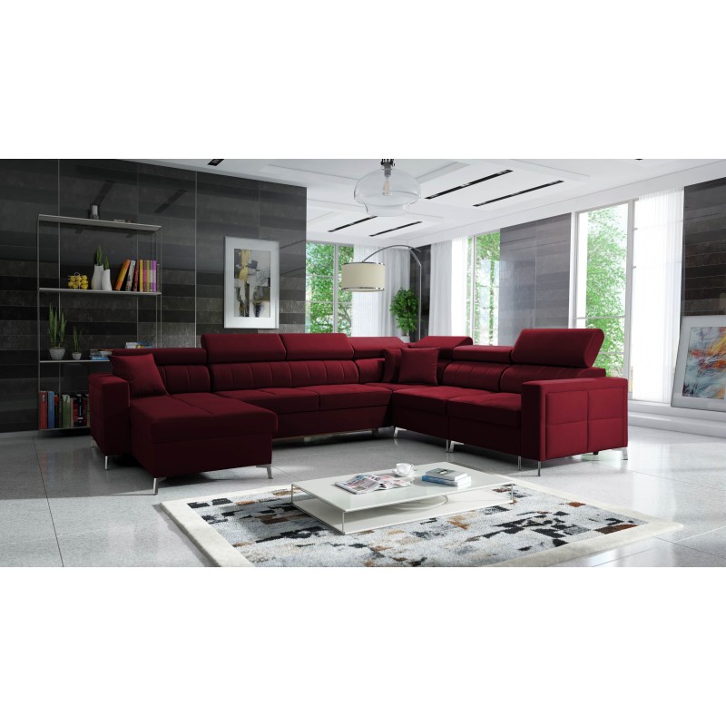 Narożnik w kształcie U Oslo VII z funkcją spania - Velvet, Jaguar 2181 Narożnik w kształcie U Oslo VII z funkcją spania - Velvet, Jaguar 2181