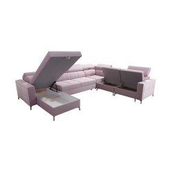 Narożnik w kształcie U Oslo VII z funkcją spania - Velvet, Jaguar 2181 Narożnik w kształcie U Oslo VII z funkcją spania - Velvet, Jaguar 2181