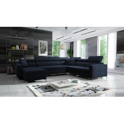 Esquina en forma de U Oslo VII con función de cama - Velvet, Jaguar 2186