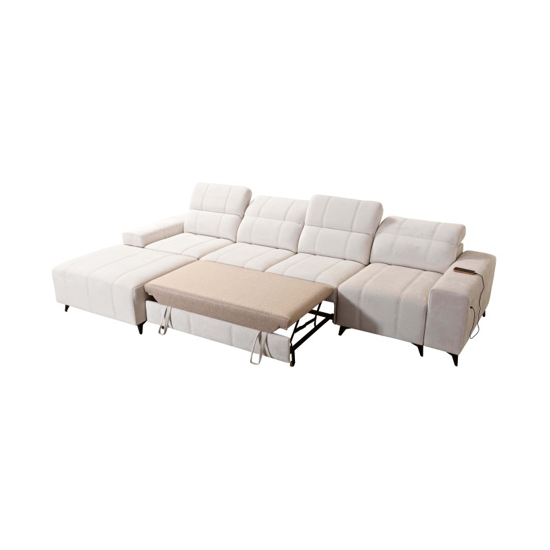 Sofá esquinero Ballagio XII con función de cama tapizado en tejido, Spring 1104. Sofá esquinero Ballagio XII con función de cama tapizado en tejido, Spring 1104.