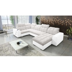 bMeta Title:/b Narożnik w kształcie U Prisma IV z funkcją spania | Velvet | Pet friendly, Terra 06 + Ecoskóra