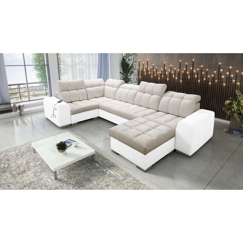 bMeta Title:/b U-förmiges Ecksofa Prisma IV mit Schlaffunktion | Samt | Haustierfreundlich, Terra 13 + Kunstleder bMeta Title:/b U-förmiges Ecksofa Prisma IV mit Schlaffunktion | Samt | Haustierfreundlich, Terra 13 + Kunstleder