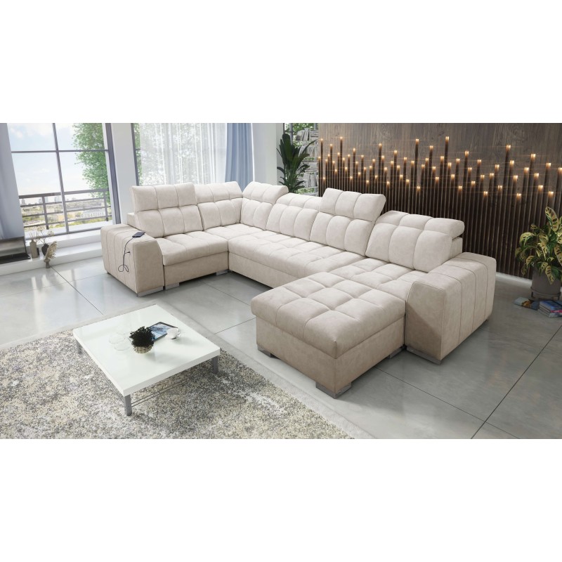 **Meta Title:** U-Shaped Corner Sofa Prisma IV with Sleeping Function | Velvet | Pet Friendly, Terra 13 **Meta Title:** U-Shaped Corner Sofa Prisma IV with Sleeping Function | Velvet | Pet Friendly, Terra 13
