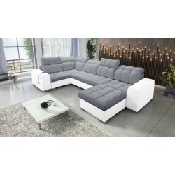 bMeta Title:/b Narożnik w kształcie U Prisma IV z funkcją spania | Velvet | Pet friendly, Terra 92 + Ecoskóra