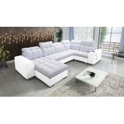 bMeta Title:/b Narożnik w kształcie U Prisma IV z funkcją spania | Velvet | Pet friendly, Terra 80 + Ecoskóra