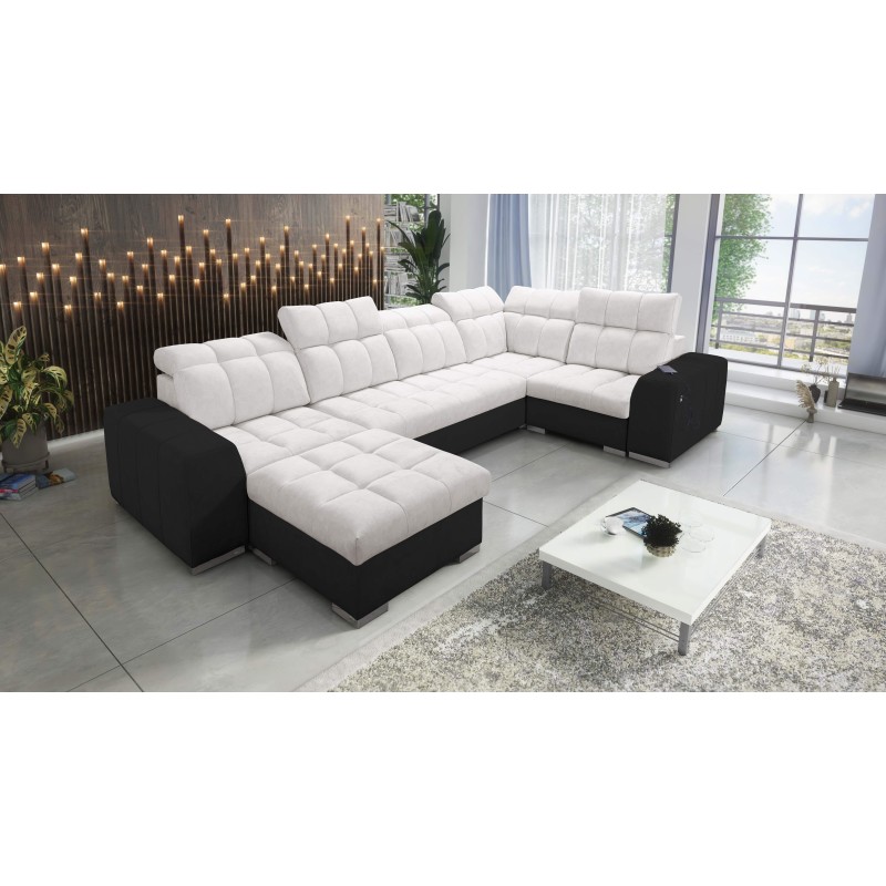 bMeta Title:/b Narożnik w kształcie U Prisma IV z funkcją spania | Velvet | Pet friendly, Terra 06 + Ecoskóra czarna bMeta Title:/b Narożnik w kształcie U Prisma IV z funkcją spania | Velvet | Pet friendly, Terra 06 + Ecoskóra czarna