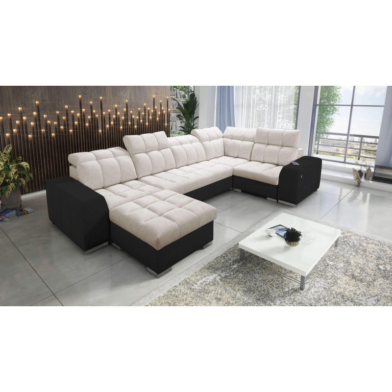 bMeta Title:/b U-förmiges Ecksofa Prisma IV mit Schlaffunktion | Velvet | Haustierfreundlich, Terra 13 + Schwarzes Ökoleder bMeta Title:/b U-förmiges Ecksofa Prisma IV mit Schlaffunktion | Velvet | Haustierfreundlich, Terra 13 + Schwarzes Ökoleder