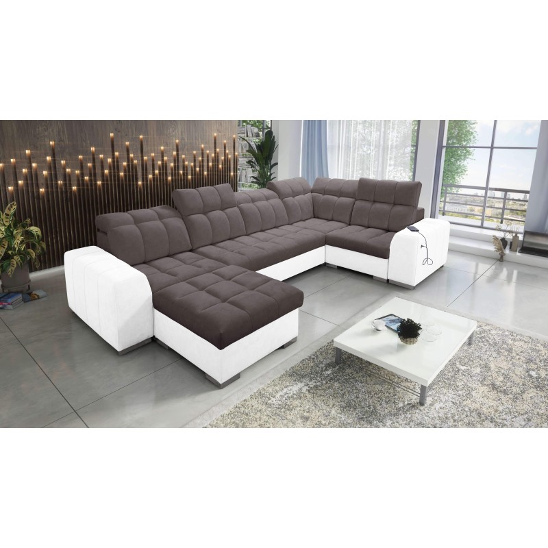 bMeta Title:/b U-förmiges Sofa Prisma IV mit Schlaffunktion | Samt | Haustierfreundlich, Terra 26 + Kunstleder bMeta Title:/b U-förmiges Sofa Prisma IV mit Schlaffunktion | Samt | Haustierfreundlich, Terra 26 + Kunstleder