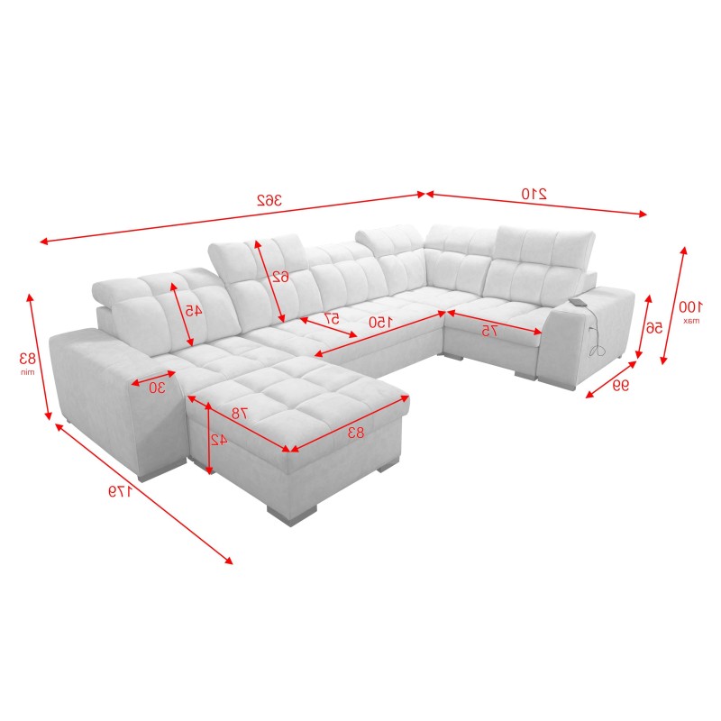**Meta Title:** U-shaped Prisma IV Corner Sofa with Sleeping Function | Velvet | Pet Friendly, Terra 79 **Meta Title:** U-shaped Prisma IV Corner Sofa with Sleeping Function | Velvet | Pet Friendly, Terra 79