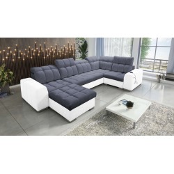 bMeta Title:/b Narożnik w kształcie U Prisma IV z funkcją spania | Velvet | Pet friendly, Terra 96 + Ecoskóra