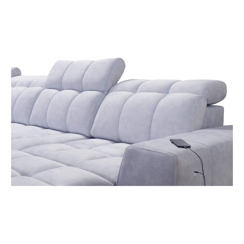 U-shaped corner sofa Prisma VI with a sleeping function, USB port, and storage - Velvet | Pet friendly, Terra 06 U-shaped corner sofa Prisma VI with a sleeping function, USB port, and storage - Velvet | Pet friendly, Terra 06