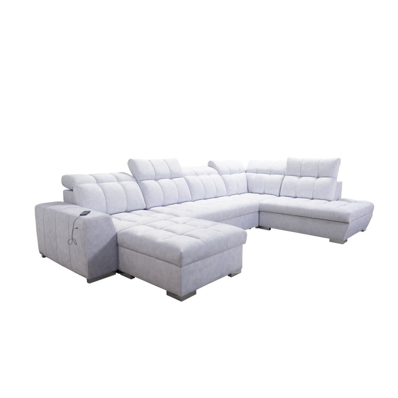 U-shaped corner sofa Prisma VI with sleeping function, USB port, and storage - Velvet | Pet friendly, Terra 96 U-shaped corner sofa Prisma VI with sleeping function, USB port, and storage - Velvet | Pet friendly, Terra 96