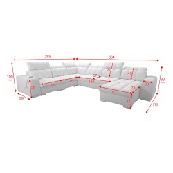 U-shaped corner sofa Prisma VIII with a sleeping function and port U-shaped corner sofa Prisma VIII with a sleeping function and port