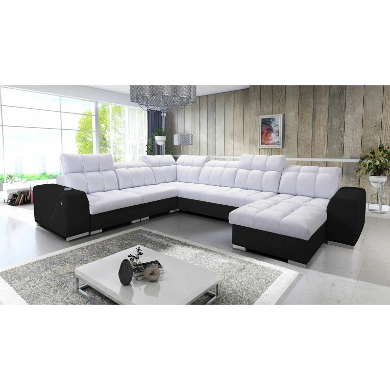 U-shaped corner sofa Prisma VIII with a sleeping function and port U-shaped corner sofa Prisma VIII with a sleeping function and port