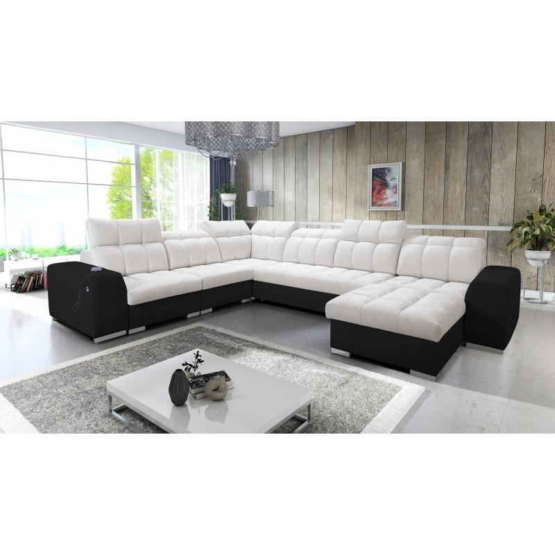 U-förmiges Ecksofa Prisma VIII mit Schlaffunktion und Anschluss U-förmiges Ecksofa Prisma VIII mit Schlaffunktion und Anschluss