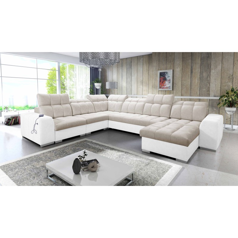 U-förmiges Ecksofa Prisma VIII mit Schlaffunktion und Anschluss U-förmiges Ecksofa Prisma VIII mit Schlaffunktion und Anschluss