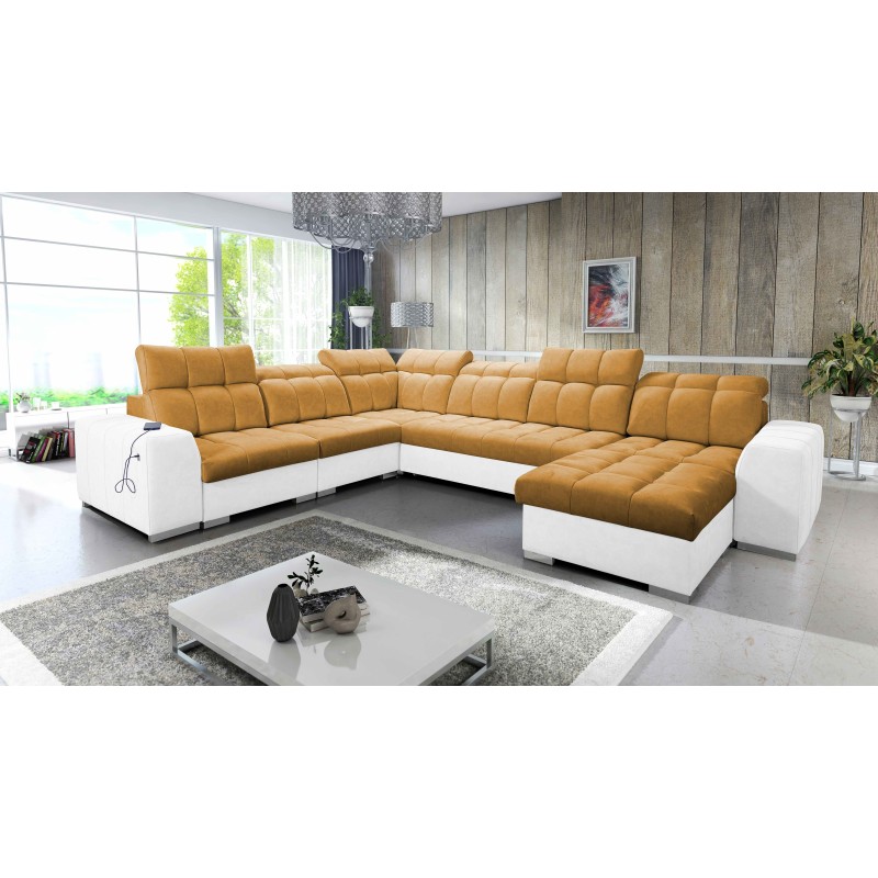 U-shaped corner sofa Prisma VIII with a sleeping function and port U-shaped corner sofa Prisma VIII with a sleeping function and port