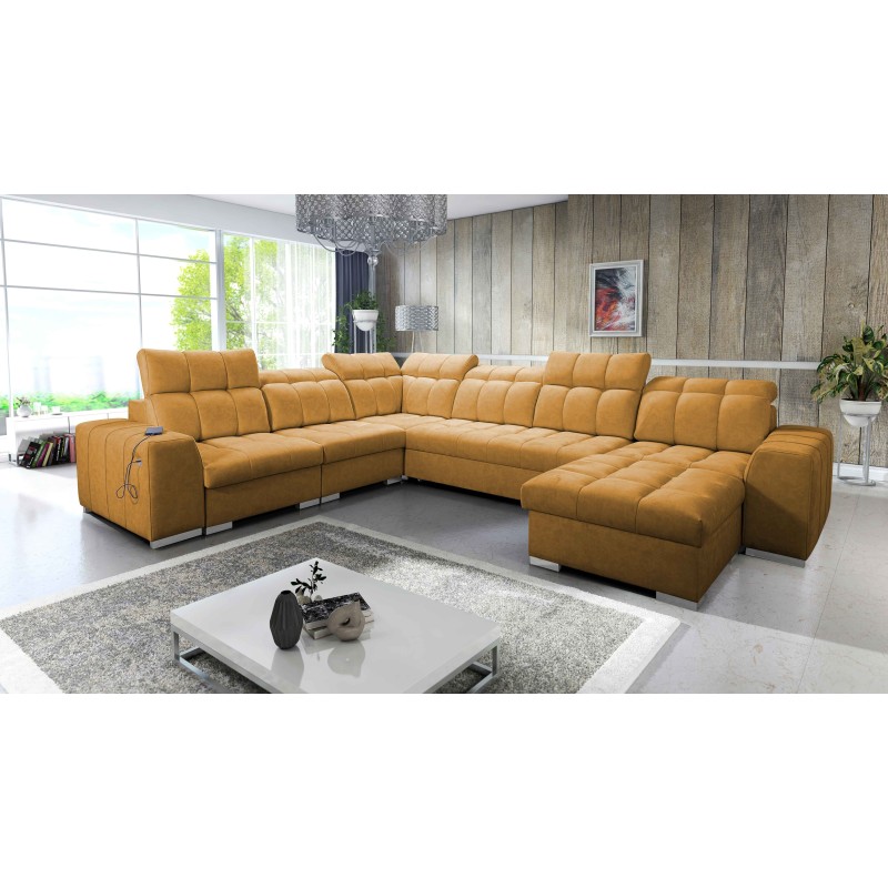 U-shaped corner sofa Prisma VIII with a sleeping function and port U-shaped corner sofa Prisma VIII with a sleeping function and port