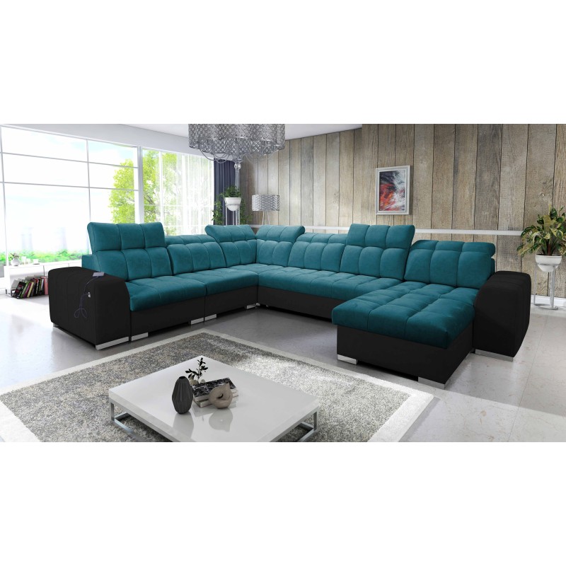 U-shaped corner sofa Prisma VIII with a sleeping function and port U-shaped corner sofa Prisma VIII with a sleeping function and port