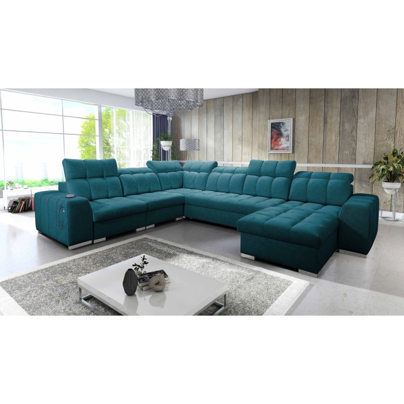 U-shaped corner sofa Prisma VIII with a sleeping function and port U-shaped corner sofa Prisma VIII with a sleeping function and port