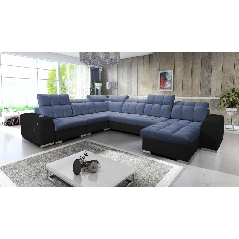 U-shaped corner sofa Prisma VIII with a sleeping function and port U-shaped corner sofa Prisma VIII with a sleeping function and port
